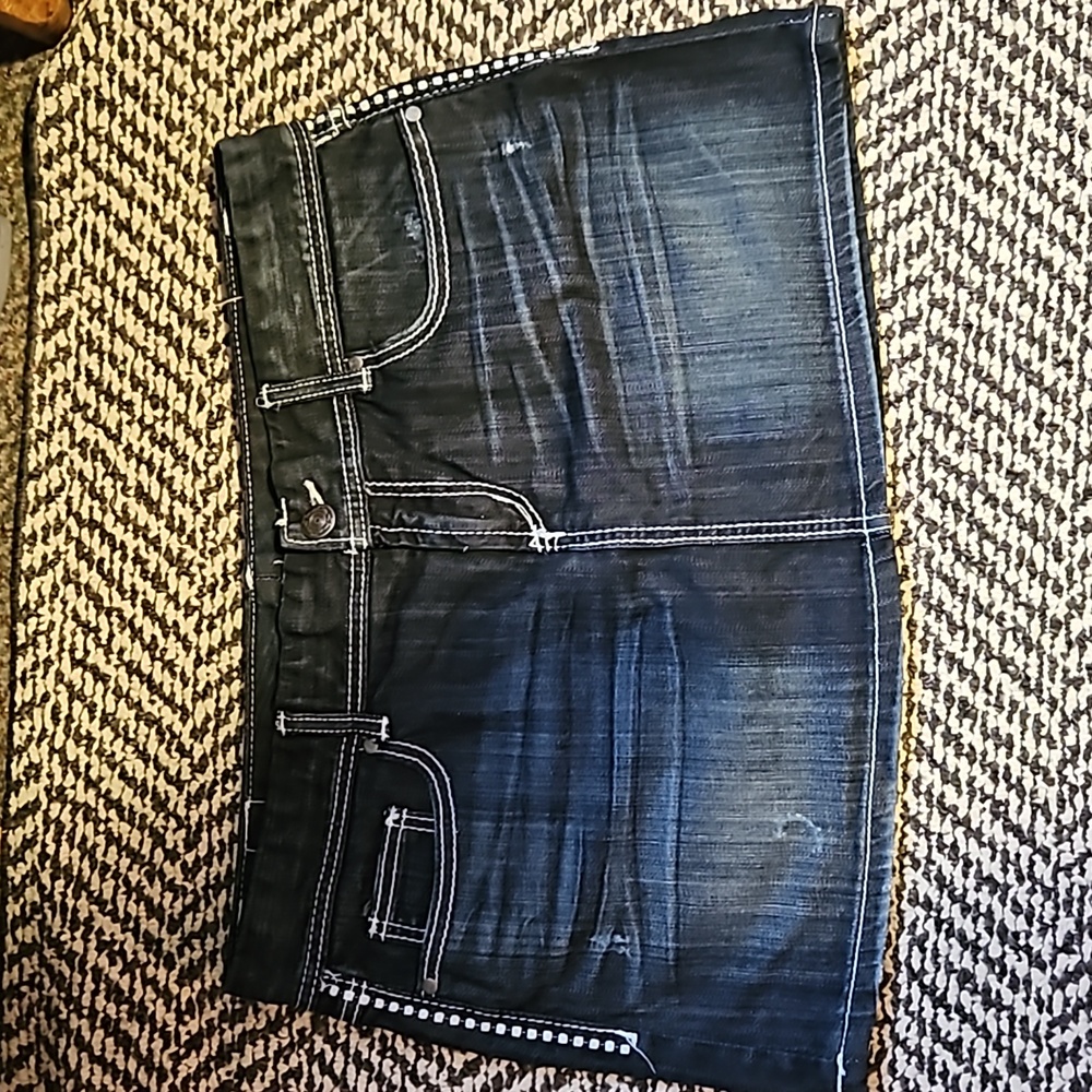 Maurices denim mini skirt Sz 13/14 REG